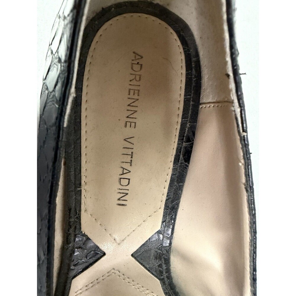 Adrienne Vittadini Womens Black Animal Print Dress Shoes Size US 8.5M 1.5 Heel - Picture 8 of 11